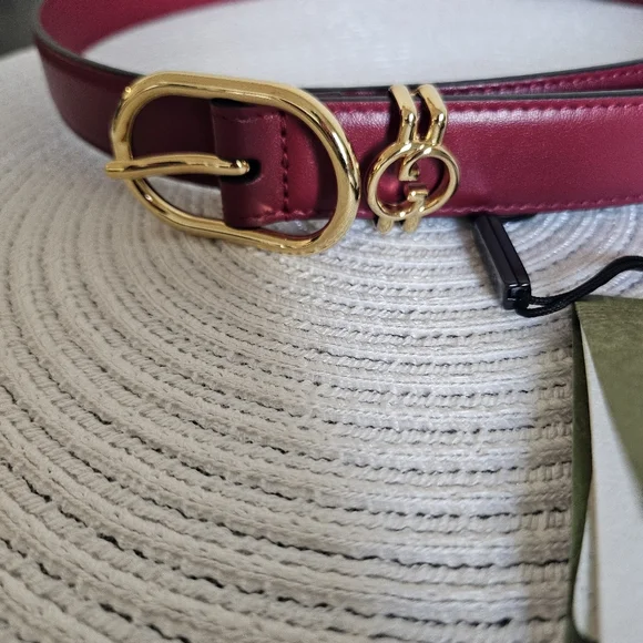 GUCCI Plutone Calf Leather Belt – Cold Russet (80/32) New With Tags - Picture 6 of 8